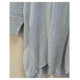 Chicos Blizzard Blue Sparkle Cardigan Sweater Jacket - Size 2 (Travel Collection)