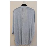 Chicos Blizzard Blue Sparkle Cardigan Sweater Jacket - Size 2 (Travel Collection)