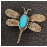 Sterling Violin Brooch & Floral and Folk Art Pins (Lot of 6)