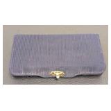 Barbara Bates CRYSTEL Triple Cut Manicure Set in Blue Velvet Case