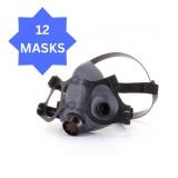 MSRP $400 Case 12 NEW Honeywell North 5500 Half Mask Respirators Size Small Model 550030S – NIOSH Approved Reusable Air-Purifying PPE Facepieces