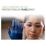 MSRP $150 = 5 Boxes (1150 gloves) HALYARD PUREZERO ULTRA VIOLET Nitrile Biotechnology Gloves, LARGE, 3.5 Mil, Tested against 57 chemicals, fentanyl & chemotherapy drugs, Violet Color Signifies Hig
