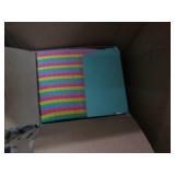 Post It notes Sharpies, pens, glove...