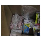 Post It notes Sharpies, pens, glove...