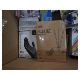 Post It notes Sharpies, pens, glove...