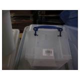 Plastic storage totes and a foam co...