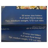 5 12 packs of Quill floral file fol...