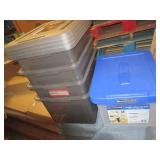 5 Plastic file boxes...
