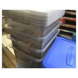 5 Plastic file boxes...