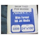 24 x 100 inch roll of ink jet media...