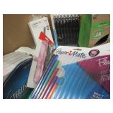 Pens, tape, postits, markers, stapl...