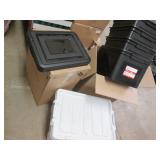 8 Staples file boxes and a plastic ...