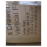 5 Drawer vertical file with lock an...