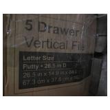 5 Drawer vertical file with lock an...