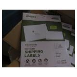 15 100 packs of shipping labels...