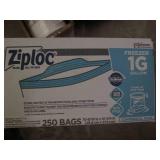250 1 Gallon freezer bags and a rol...