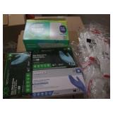 Nitrile exam gloves and Swiffer cle...