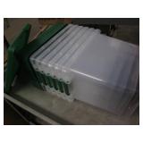 6 Medium latched storage bins with ...
