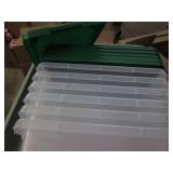 6 Medium latched storage bins with ...