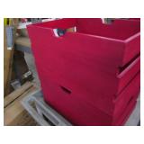 2 Wood stackable storage boxes...