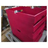 2 Wood stackable storage boxes...