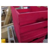 2 Wood stackable storage boxes...