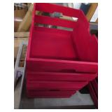 2 Wood stackable storage boxes...