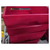 2 Wood stackable storage boxes...