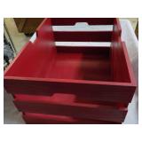 Red Wood Box 18 x 13 x 10"...