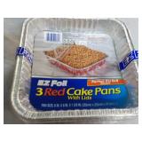 12 Foil 8 x 8" Cake Pans with Lids...