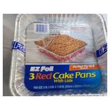 12 Foil 8 x 8" Cake Pans with Lids...