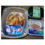 3 Foil Cake Pans, 1 Turkey Roasting...