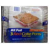 3 Foil Cake Pans, 1 Turkey Roasting...