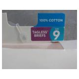 6 Hanes Briefs size 9...