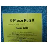 Basin Blue 3 piece Bath Rug Set...