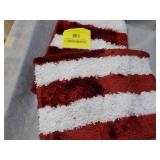 2 piece Beach Stripe Rug Set- crims...