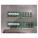 Lot of Used 128GB Of Ram (602521) Two 64GB DDR4 ECC Memory, UNTESTED/AS IS