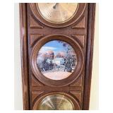 Springfield Weather Station - Thermometer, Barometer & Humidity in Wood Frame
