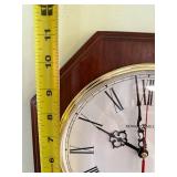 Howard Miller Octagonal Wall Clock - White Dial, Roman Numerals, Dark Wood Case