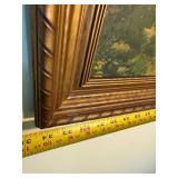 Byrum Landscape Oil Painting - Hillside with Trees in Ornate Gold Frame