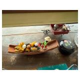 Crystal Glass Bird Figurines - 4 Pcs On Mosaic Tiles