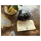 Amethyst Geodes, Agate Slices & Bird Figurines - Mineral Specimens for Display