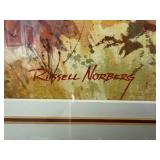 Russell Norberg Landscape Painting - Autumn River Scene - Framed Art