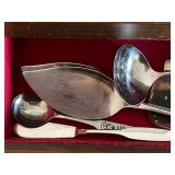 Continental Stainless Flatware Set in Wooden Box with Red Velvet Liner