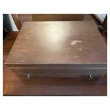 Continental Stainless Flatware Set in Wooden Box with Red Velvet Liner