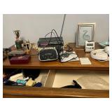 RadioShack Digital Answering System, Sony Headphones, GearLight Flashlights & Vintage Decor Lot - bureau not inc