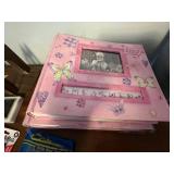 3 Pink Butterfly Photo Albums - Fire Blanket - Pens