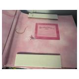3 Pink Butterfly Photo Albums - Fire Blanket - Pens