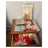 Crafts Lot Inc Cross-Stitch Kit, Yarn Needles, Sewing Kit, VTG Portable Clock & More