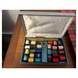 Crafts Lot Inc Cross-Stitch Kit, Yarn Needles, Sewing Kit, VTG Portable Clock & More